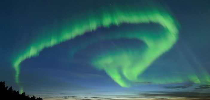 Summer Northern Lights in Finland