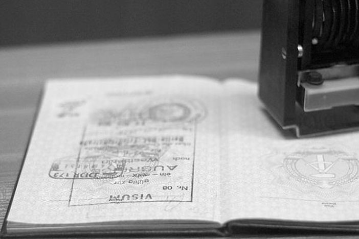 Stamped passport