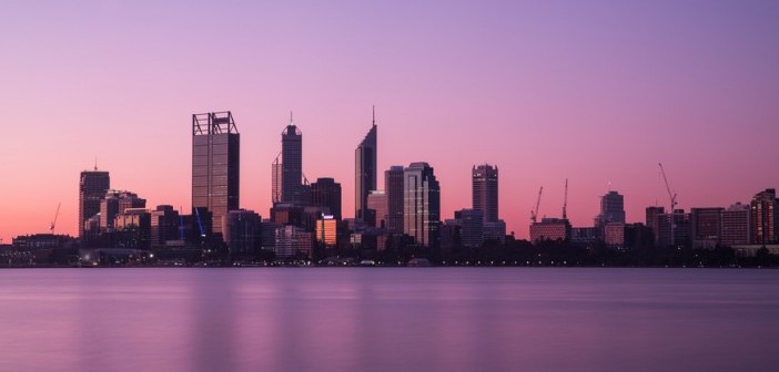 Perth Skyline at sunset