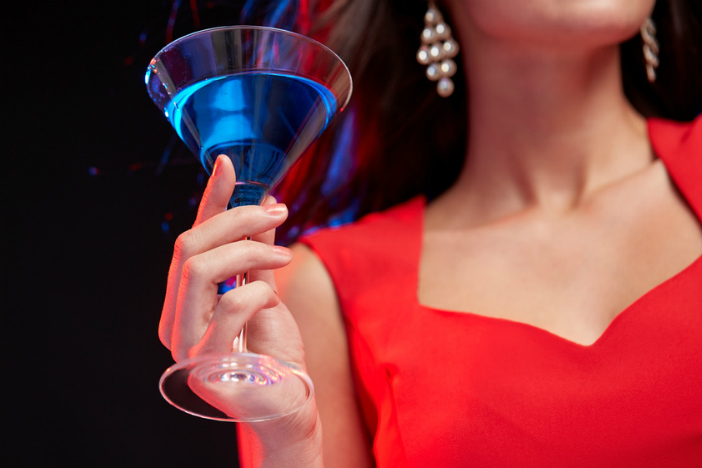 woman in a cruise coctail party