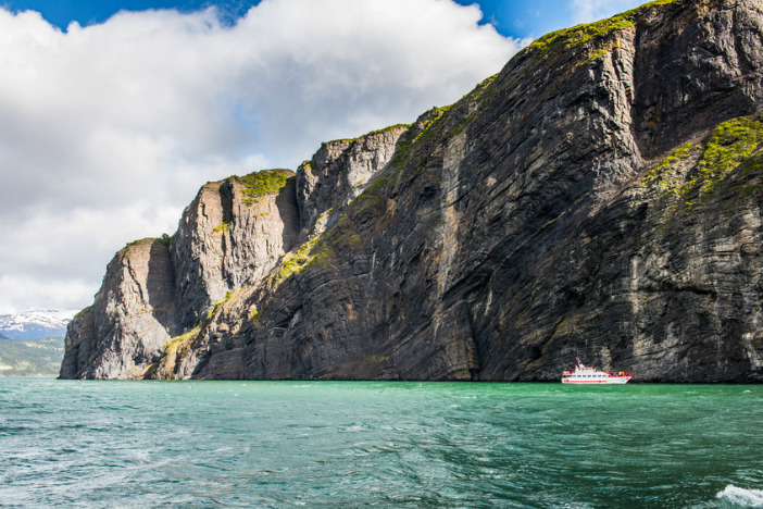 the beautiful fjords in chile, south america