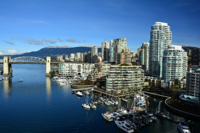skyline of Vancouver from the water