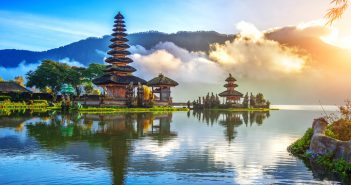 pura ulun danu bratan temple in Bali, indonesia.