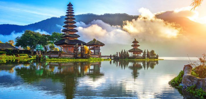 pura ulun danu bratan temple in Bali, indonesia.