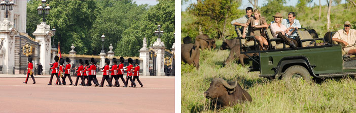 London guards and South Africa Safari