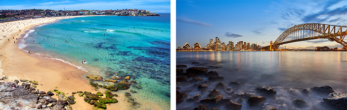 Sydney Beach Harbour Bridge Opera Bondi Beach Water Downtown Port Jackson