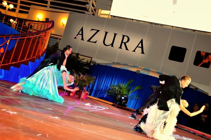 Men and women performing classical dance