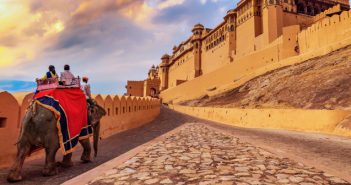 Amer Fort in Jaipur, India of the Golden Triangle