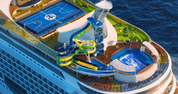 exterior view of Royal Caribbean's Voyager of the Sea cruise ship
