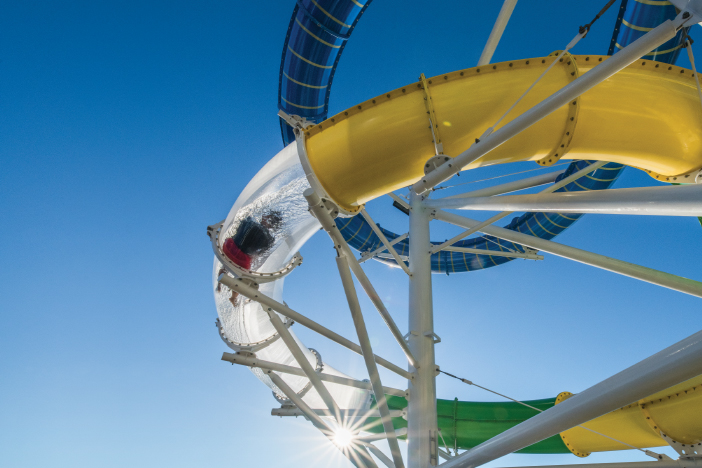 The Perfect Storm waterslides on Royal Caribbean's Voyager of the Seas