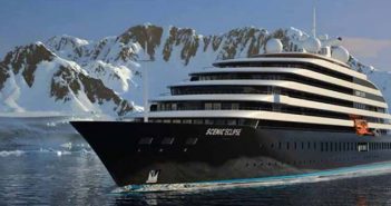 Scenic Eclipse cruise ship yacht in Antarctica