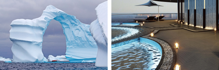Antarctica and Scenic Eclipse pool